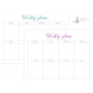Zestaw arkuszy planerowych P13 Weekly Plans, 15x20cm